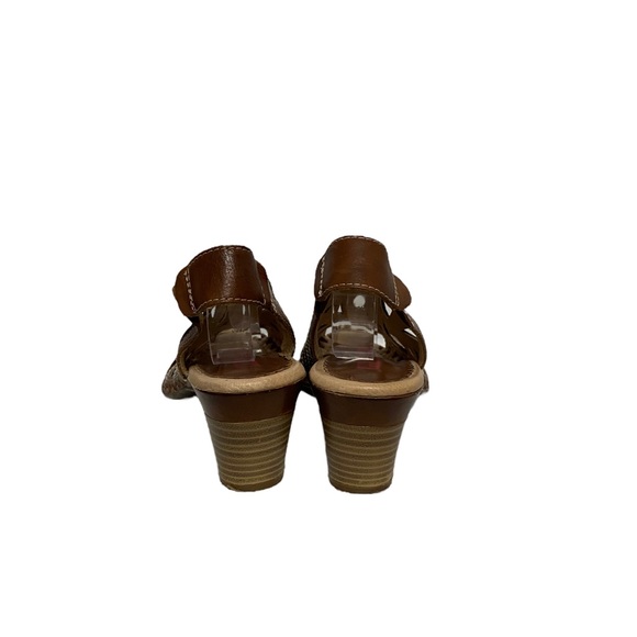 PIKOLINOS 'Paris' Slingback Spring Peep Toe Perforated Sandal Brown 40 - Picture 8 of 14